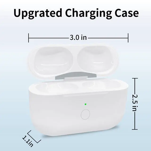 Alt view image 5 of 6 - USB-C Charging Case for AirPods Pro 1st & 2nd Gen Wireless | Hallsensor auto popup connect, tricolor LED status indicator, dropproof ABS shell, dualmode wiredwireless power supply
