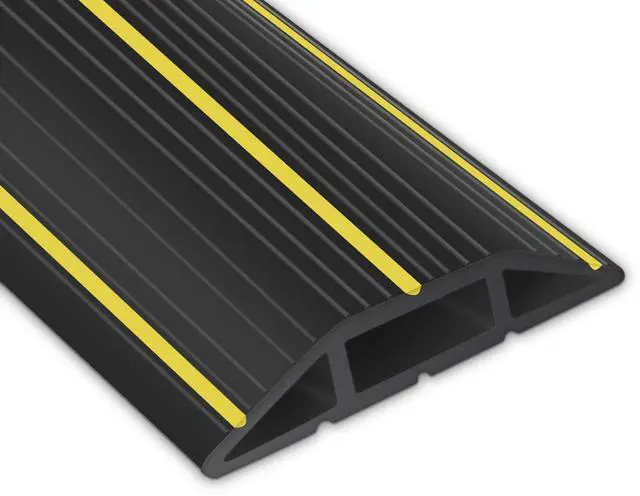 Main image of 10Ft Cord Cover Heavy Duty Cable Protector 3 Channels Contains Cords, Cables and Wires, Easy to Unroll-Conceal Wires of Home, Office, Warehouse(Black)