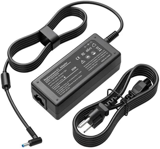 Main image of 65W Laptop Charger, Compatible with HP Pavilion x360 Envy x360 | For HP Pavilion x360, Envy x360, EliteBook 840, ProBook,Chromebook, Stream and Spectre,Notebook Smart,Blue Tip Power Adapter