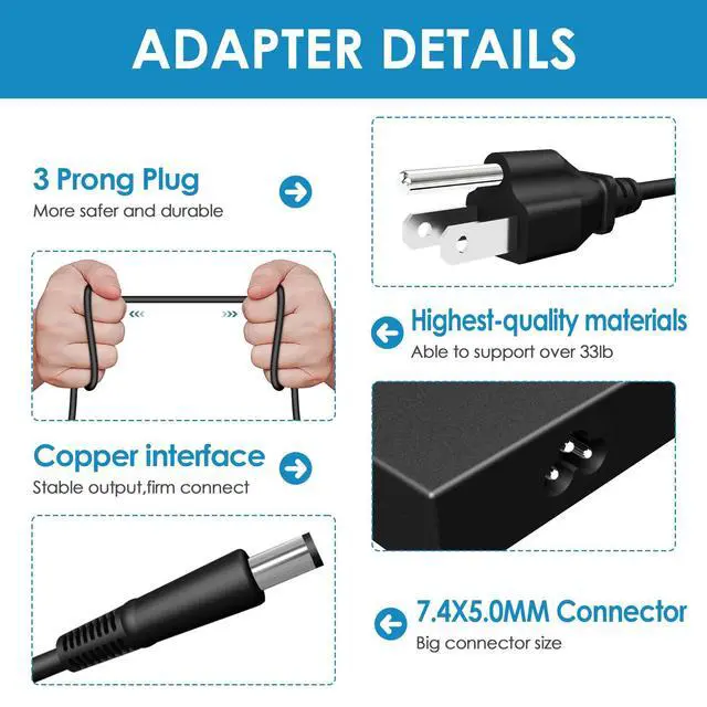 Alt view image 3 of 3 - 180W Charger Fit for Dell Dock WD19 K20A001 D6000 D6000S | Docking Station WD15 K17A001 WD19TB WD19TBS TB15 TB16 TB18DC K16A K16A001 Power