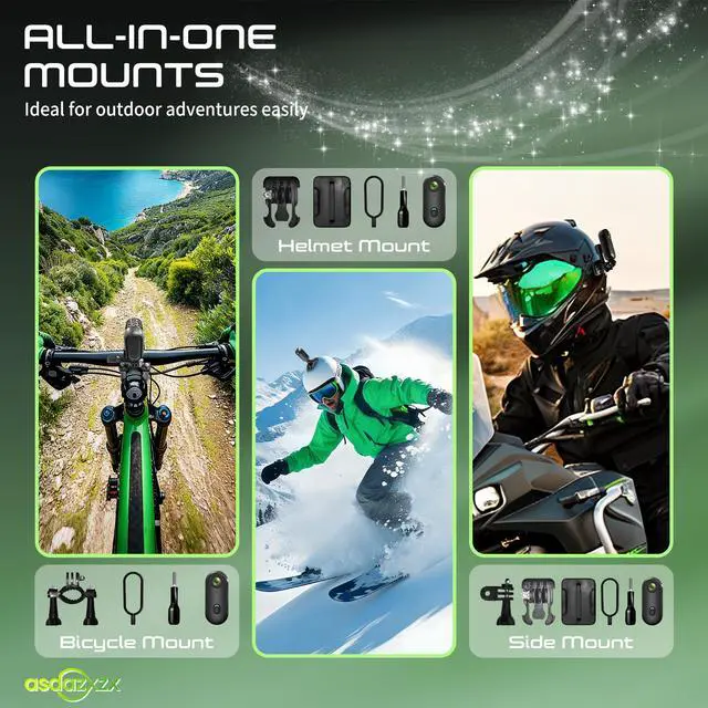 Alt view image 6 of 6 - Mini Action Camera 4K, Mini Body Camera WiFi, Wearable Sports POV Camera | Thumb-size Snap Cam with Waterproof Case, Hands-Free Bodycam for Helmet Horse Riding Motorcycling Skiing Cycling