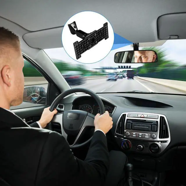 Alt view image 6 of 6 - Universal Dash Cam Mount: Anti-Shake Aluminum Alloy Mirror Dash Cam Mount - Secure Rear View Mirror Bracket for Bumpy Road Driving, Car DVR Accessories (Black)