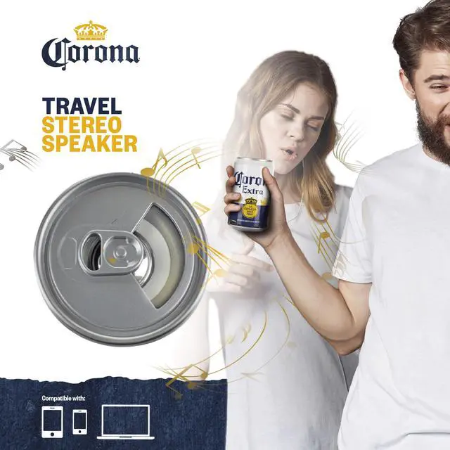 Alt view image 3 of 6 - Can Bluetooth Speaker 30FT Range Can Shaped Portable Wireless Speaker, Bluetooth + AUX Support, 3 Hour Playtime, Perfect for Outdoor & Indoor Activities (Can Bluetooth Speaker)