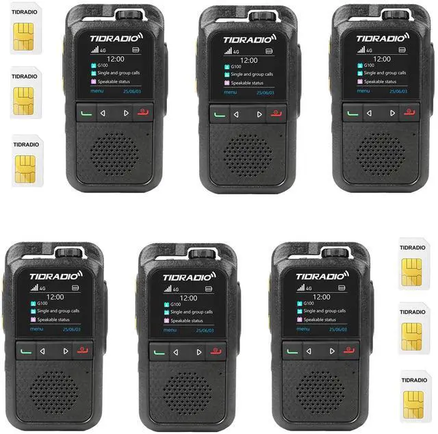 Main image of TD-G100 Rapid Unlimited Range Walkie Talkies with SIM Cards, 4G POC Two Way Radios Nationwide 6000 Miles, Global Long Range PTT for Family, Logistics, Company, Compatible with TD-M15, 6 Pack