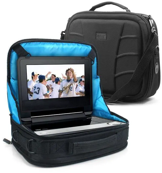 Main image of Portable DVD Player Case - S11 Car Headrest Holder Compatible with DBPOWER 9.5" and 10.5", Insignia 10", ieGeek 9.5", Wonnie 10.5" - Travel Storage Bag for Players with 7" to 10" Screens