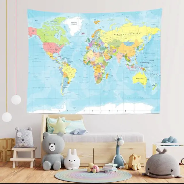 Alt view image 3 of 6 - 7x5ft World Map Backdrop Adventure Begins Travel Boys Baby Shower Party Decorations Map Backdrops Around World Adventure Birthday Bridal Shower Photography Background Photobooth Props
