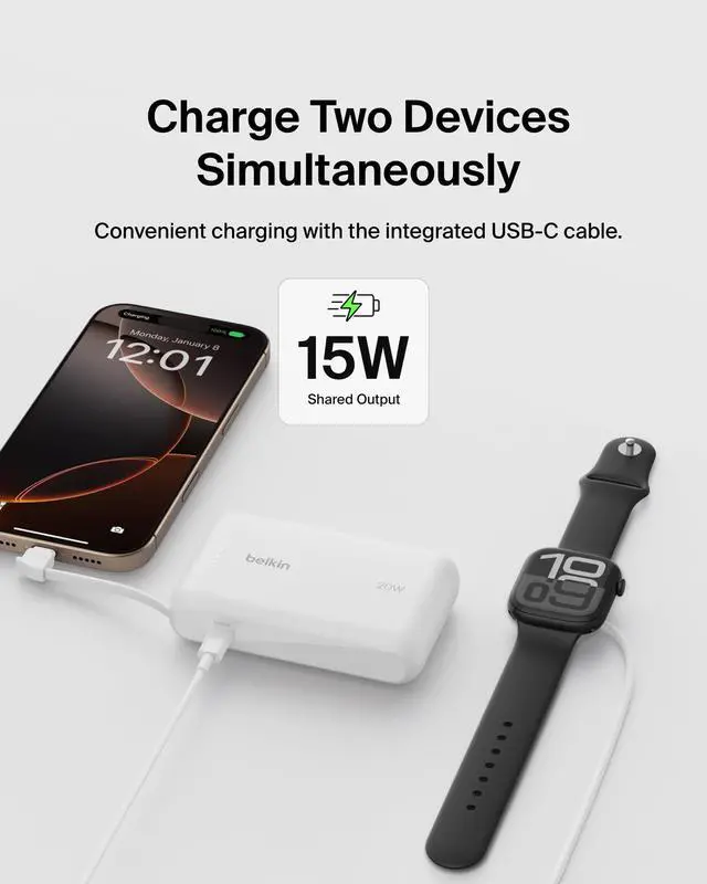 Alt view image 6 of 7 - 10000mAh 20W USB C Power Bank, Portable Charger for iPhone & iPad
