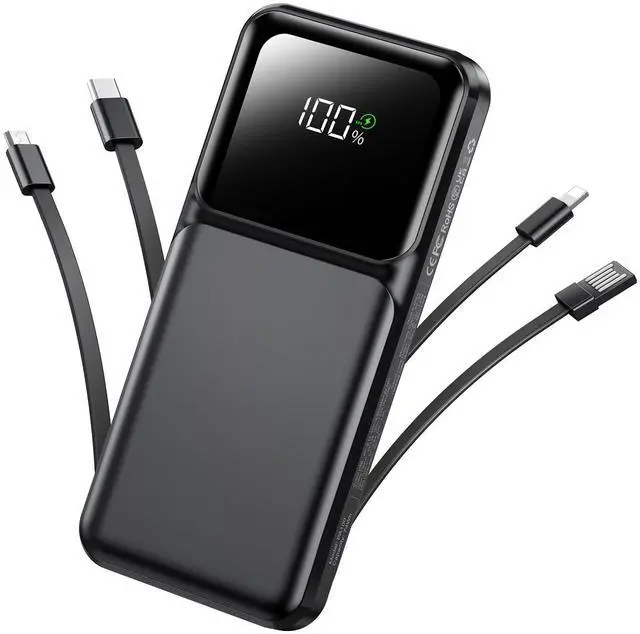 Main image of Portable Charger Power Bank with Built in Cable 20000mAh Fast Charging
