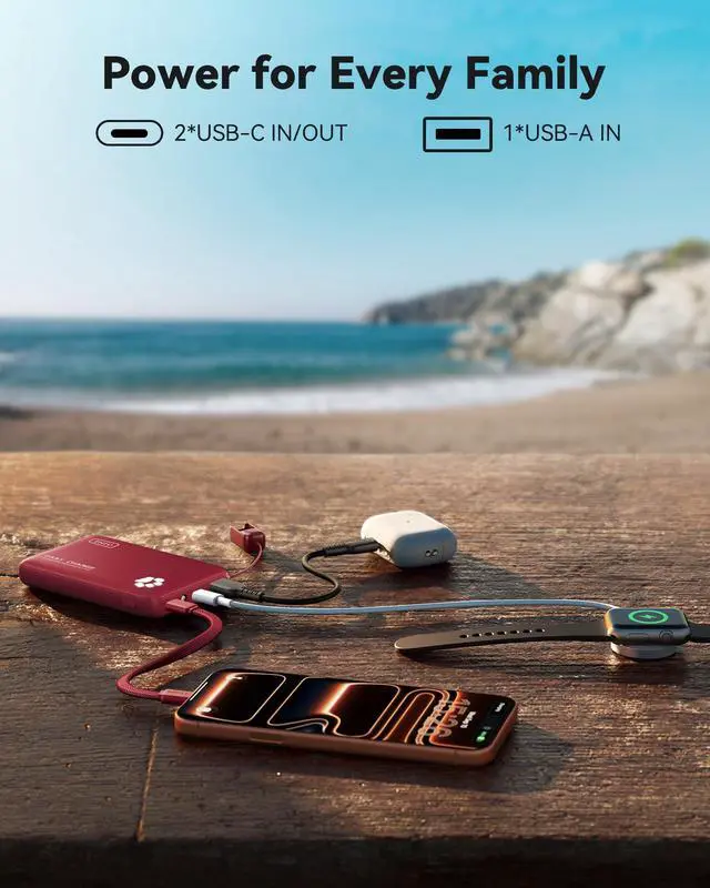 Alt view image 6 of 7 - 45W Fast Charging Portable Charger, Smaller 10000mAh Travel Power Bank