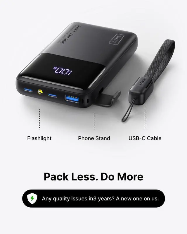 Alt view image 5 of 7 - Power Bank, Compact 10000mAh 45W PD Fast Charging Portable Charger