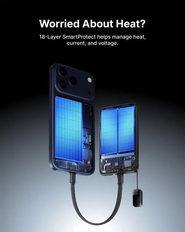 Alt view image 7 of 7 - Power Bank, Compact 10000mAh 45W PD Fast Charging Portable Charger