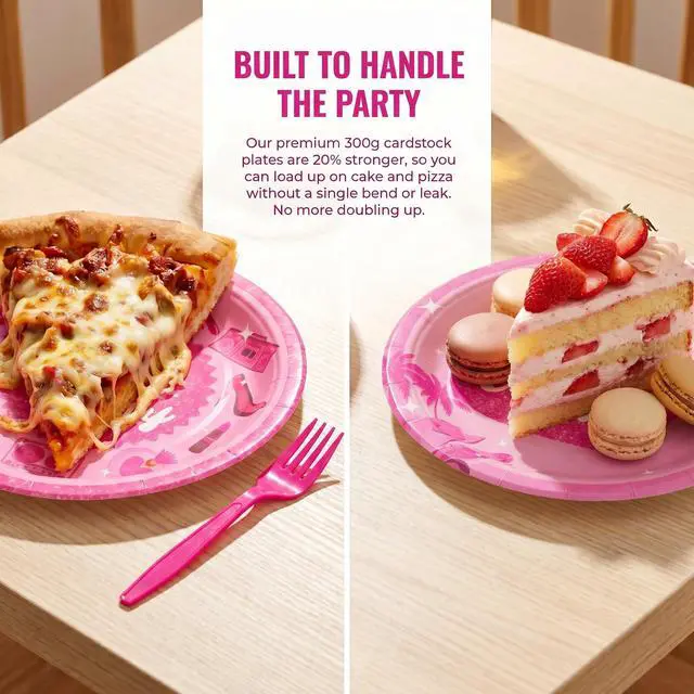 Alt view image 3 of 7 - 100 Pcs Disposable Let's Go Party Tableware Set for 25 Guests