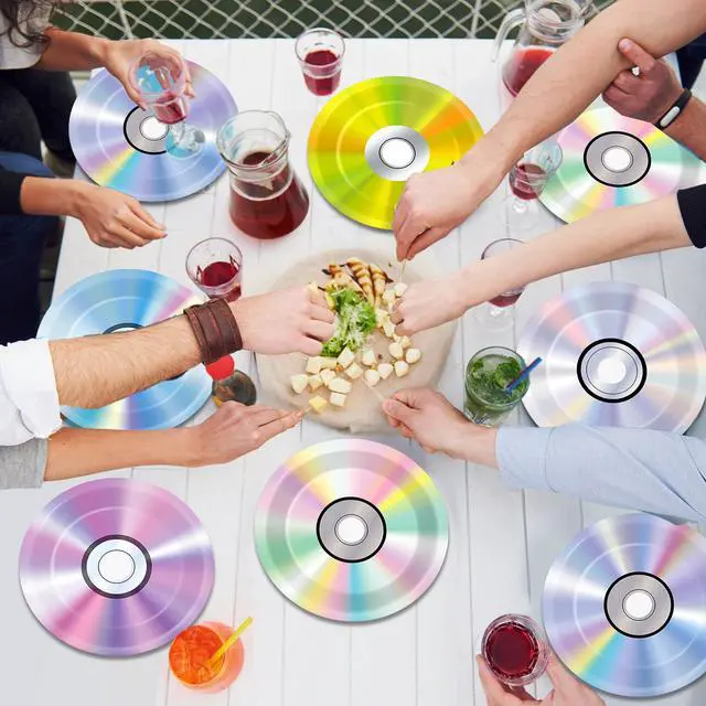 Alt view image 6 of 7 - 60Pcs 90's Party Paper Plates for Music Party Decorations 7In Retro CD Music Theme Dessert Plates Disposable Tableware Dinnerware Set for 1990s 2000s Throwback Birthday Baby Shower Party Supplies