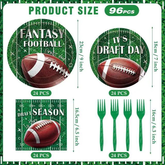 Alt view image 2 of 6 - Fantasy Football Party Decorations - 96 Pcs Draft Day Board 2026