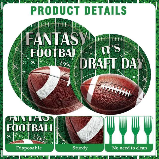 Alt view image 3 of 6 - Fantasy Football Party Decorations - 96 Pcs Draft Day Board 2026