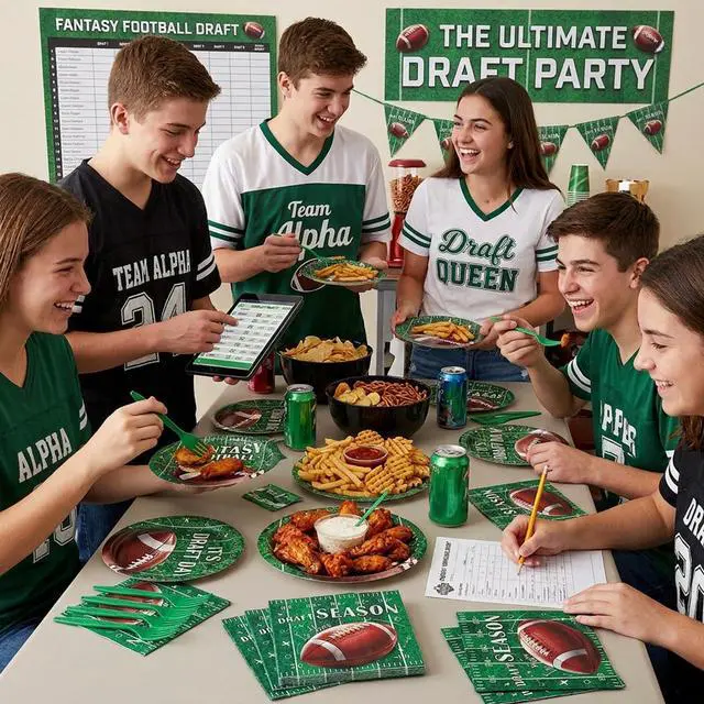 Alt view image 6 of 6 - Fantasy Football Party Decorations - 96 Pcs Draft Day Board 2026