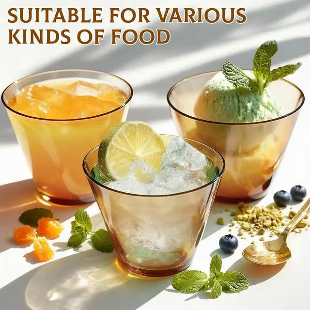 Alt view image 5 of 7 - 9 OZ Brown Disposable Plastic Cups Cocktail Cup 50 Pack