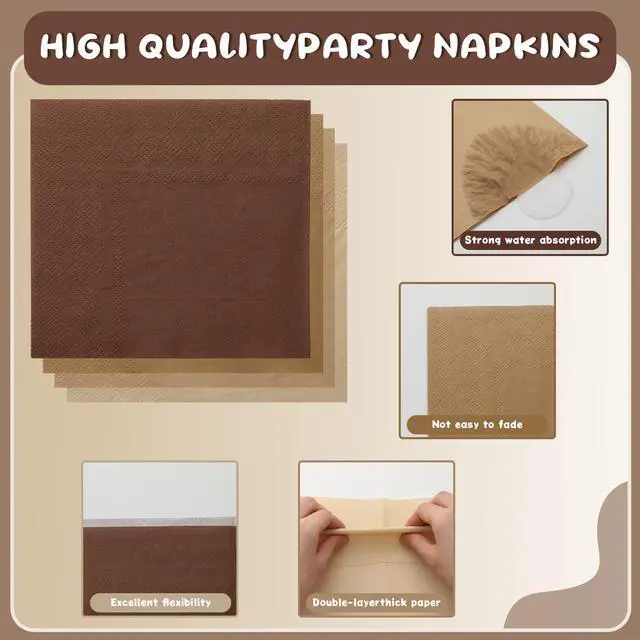 Alt view image 4 of 7 - Tableware Include 9 '' and 7'' Paper Party Plates Disposable Cocktail Napkins Plastic Forks Dinnerware for Baby Shower Wedding Birthday Tea Party Supplies