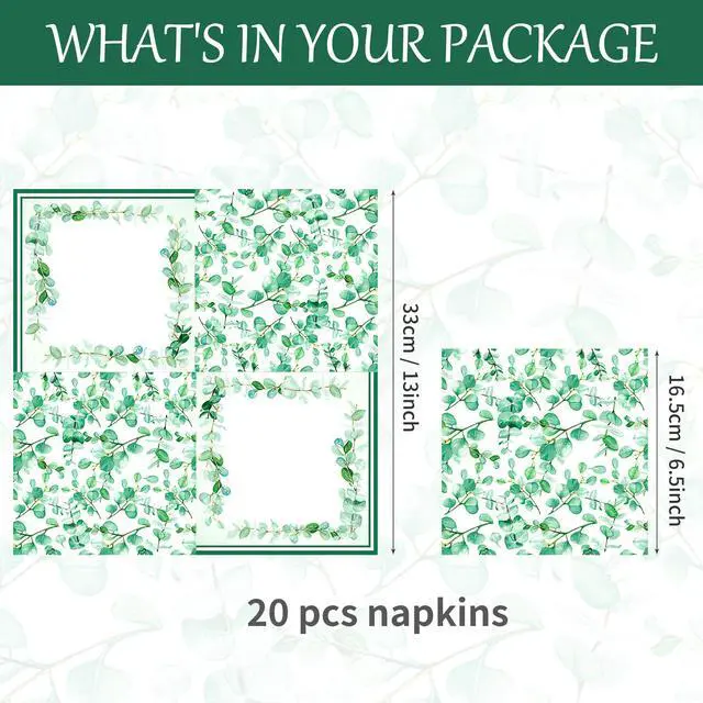 Alt view image 3 of 7 - 41PCS Eucalyptus Leaf Party Supplies Decorations