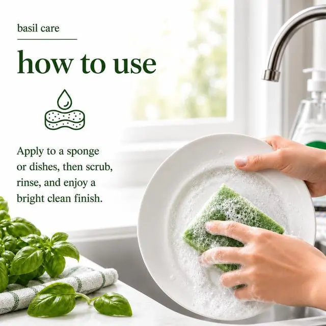 Alt view image 4 of 7 - Farms Botanicals Plant-Based Liquid Dish Soap, Concentrated Formula with Max Grease Cleaning Power, Cruelty-Free, Basil Scent, 1 Gallon Refill (128 Fl. Oz.)