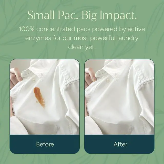 Alt view image 2 of 7 - Laundry Detergent Pods with 2 Bio-Powered Enzymes, Free and Clear for Sensitive Skin, Non Toxic Richly Concentrated Washing Detergent Pods, 32 Ct