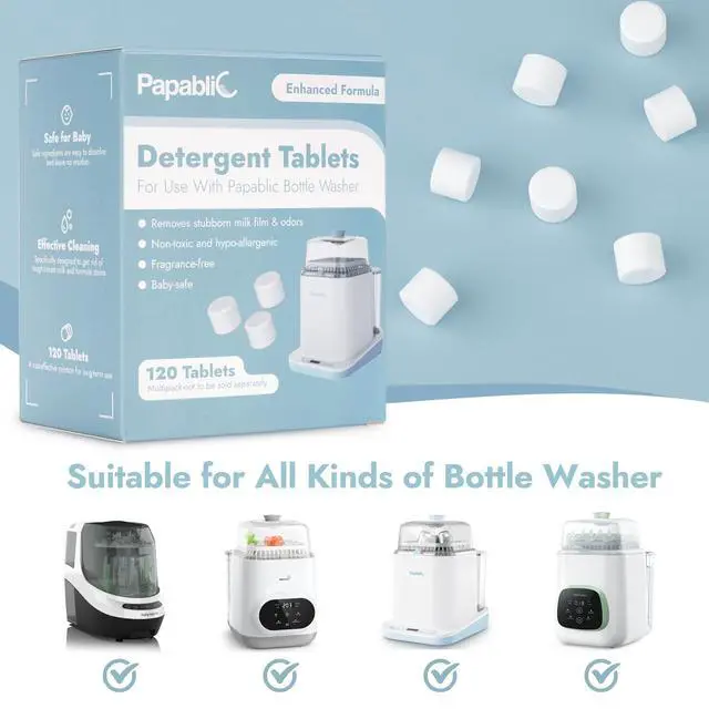 Alt view image 4 of 7 - Official Detergent Soap Tablets for Bottle Washer, 120Pcs