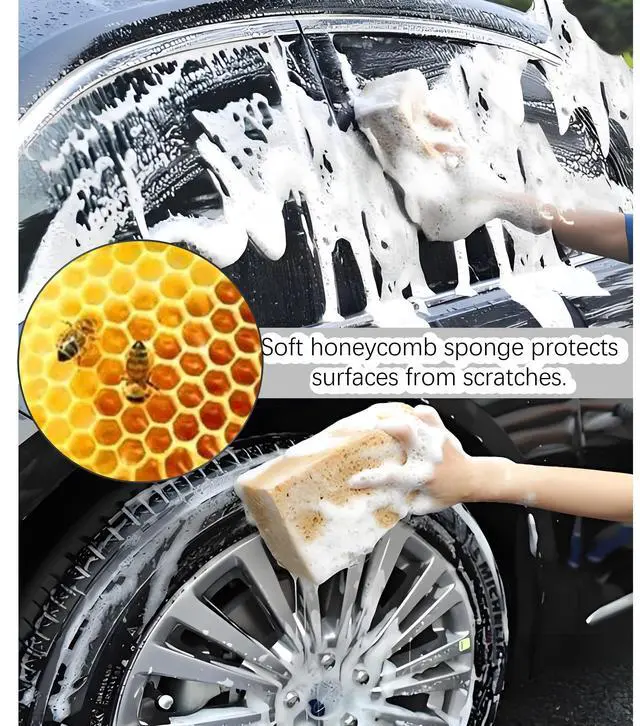 Alt view image 6 of 7 - Car Wash Sponges, Extra Soft Coral, 8.3x4.38x2.8 inches,