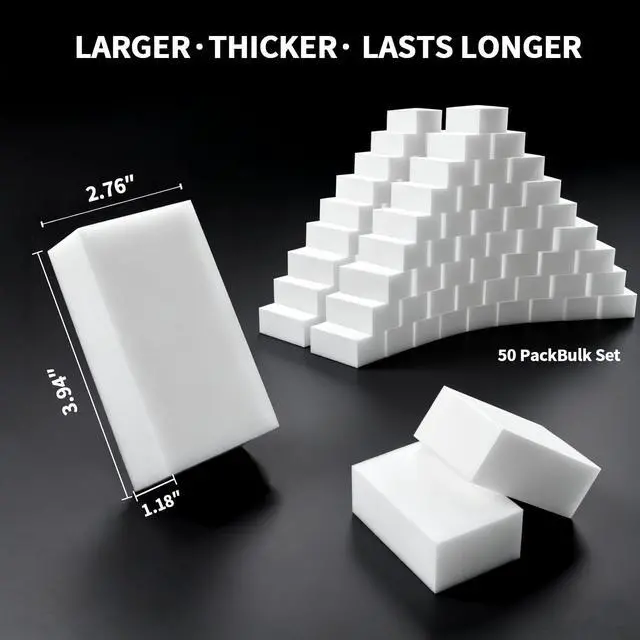Alt view image 3 of 7 - Extra Thick Melamine Foam Sponges, 10 Pack
