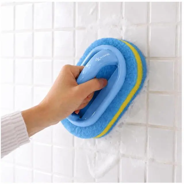 Main image of Cleaning Brush for Bathroom Kitchen Bathtub Toilet Cleaner All Purpose Shower Sponge Scrubbing Brush with Ergonomic Handle