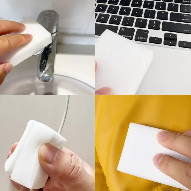 Alt view image 3 of 7 - 50pcs Magic Sponge Eraser Extra Thick Long Lasting Melamine Cleaning Sponge Bulk - Multi-Surface Electric Wash Foam Cleaning Pads - Bathtub, Floor, Base, Bath, Wall Cleaner (50, 10 * 6 * 2cm)