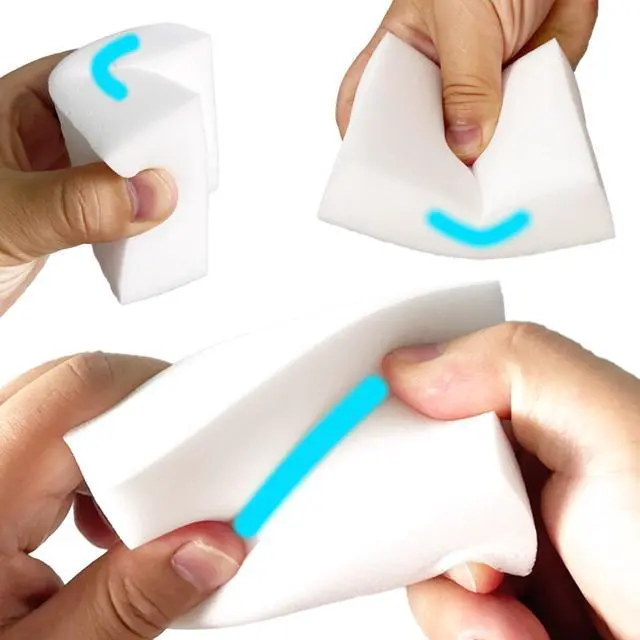 Alt view image 4 of 7 - 50pcs Magic Sponge Eraser Extra Thick Long Lasting Melamine Cleaning Sponge Bulk - Multi-Surface Electric Wash Foam Cleaning Pads - Bathtub, Floor, Base, Bath, Wall Cleaner (50, 10 * 6 * 2cm)