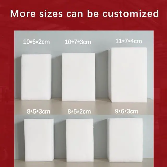 Alt view image 7 of 7 - 50pcs Magic Sponge Eraser Extra Thick Long Lasting Melamine Cleaning Sponge Bulk - Multi-Surface Electric Wash Foam Cleaning Pads - Bathtub, Floor, Base, Bath, Wall Cleaner (50, 10 * 6 * 2cm)