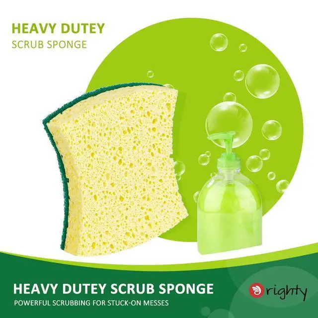 Alt view image 6 of 7 - Heavy Duty Scrub Sponges Kitchen Sponge, 24 Pack Cleaning Sponges