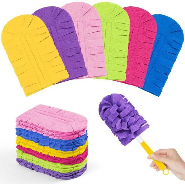 Main image of 12 PCS Microfiber Reusable Duster Refills for Swiffer Duster