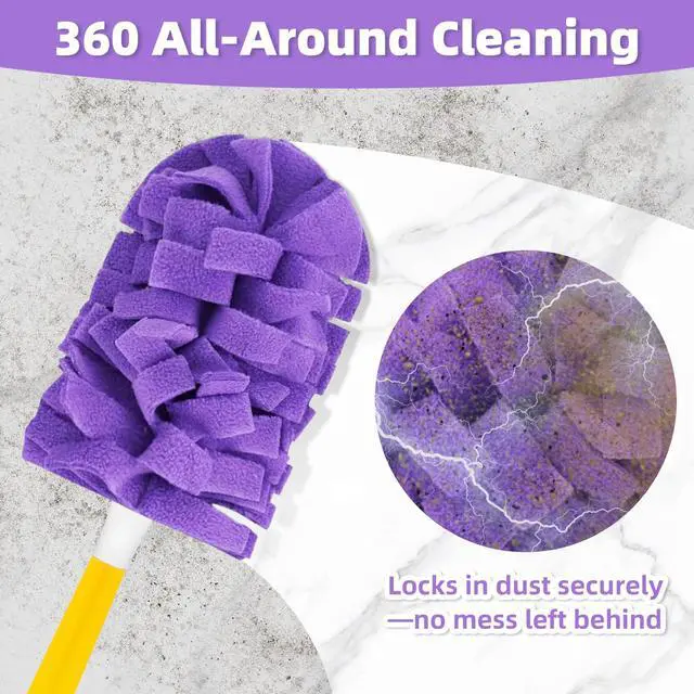 Alt view image 4 of 7 - 12 PCS Microfiber Reusable Duster Refills for Swiffer Duster