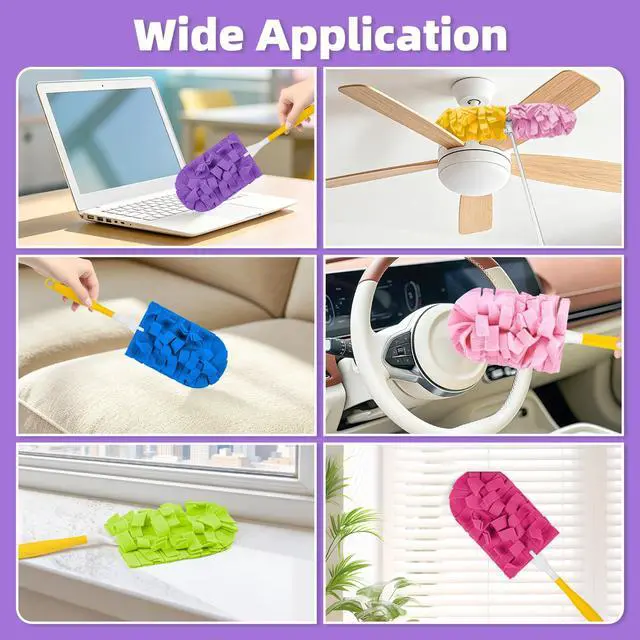 Alt view image 6 of 7 - 12 PCS Microfiber Reusable Duster Refills for Swiffer Duster