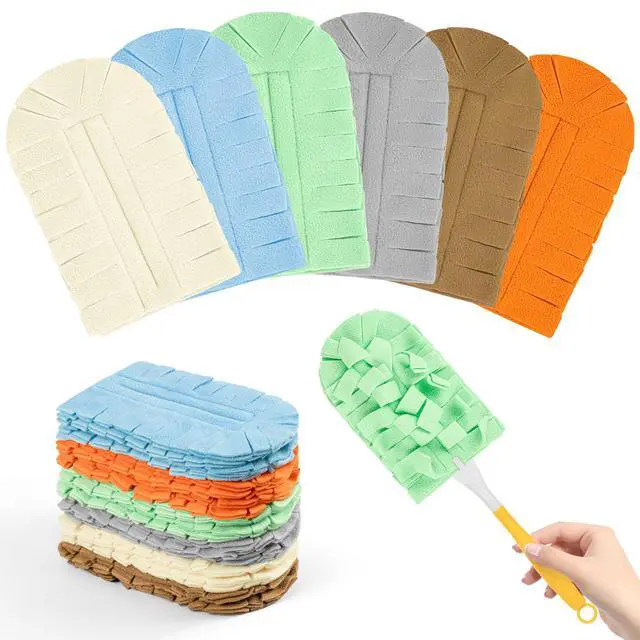 Main image of 12 PCS Microfiber Reusable Duster Refills for Swiffer Duster