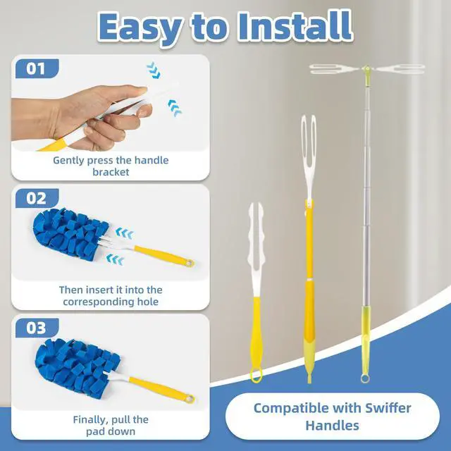 Alt view image 3 of 7 - Reusable Duster Refills, Washable Duster for Swiffer (6 PCS)