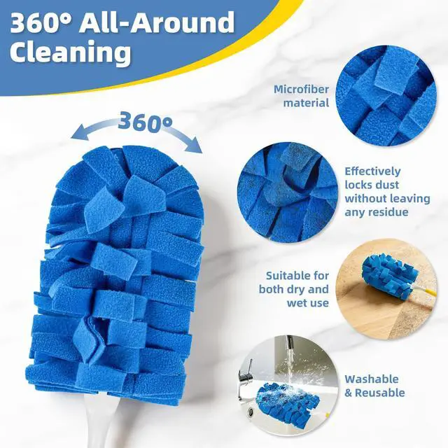 Alt view image 4 of 7 - Reusable Duster Refills, Washable Duster for Swiffer (6 PCS)