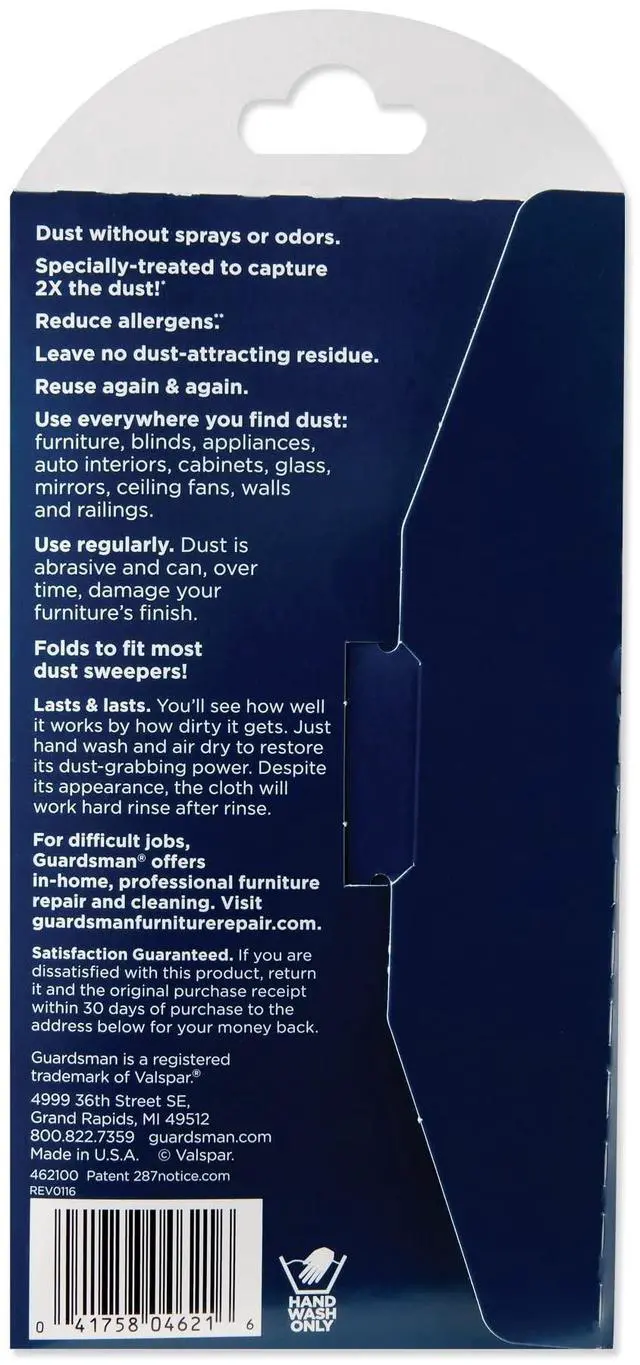 Alt view image 2 of 7 - Wood Furniture Dusting Cloths - 1 Pre-Treated Cloth - Captures 2x The Dust of a Regular Cloth, Specially Treated, No Sprays or Odors - 462100