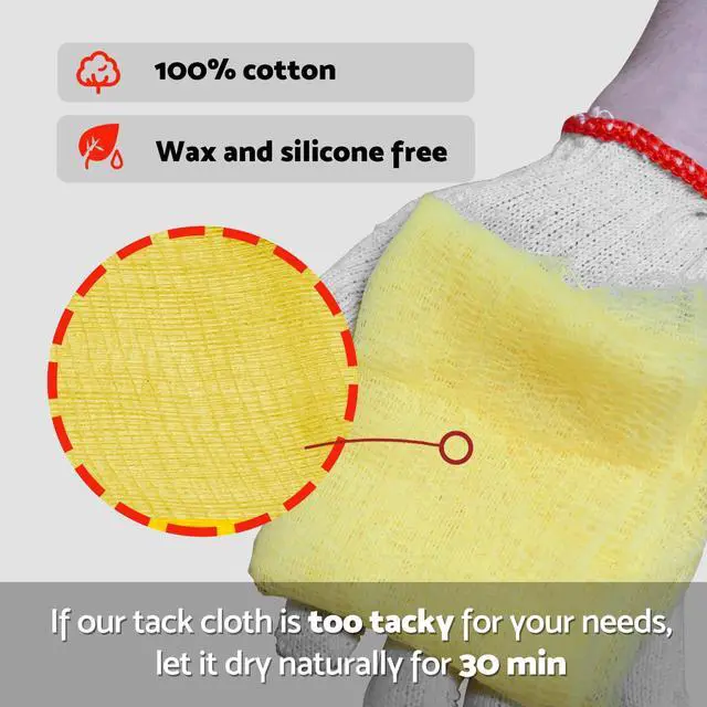 Alt view image 5 of 6 - Tack Cloth, 6 Pack, for Woodworking and Painting