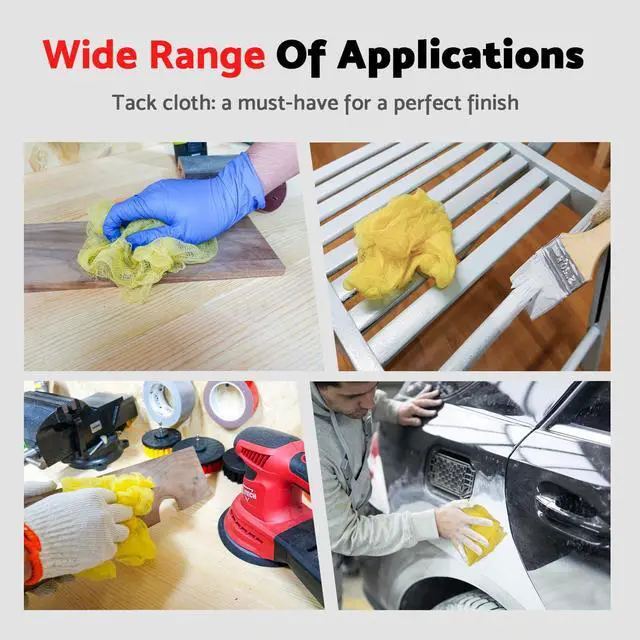 Alt view image 6 of 6 - Tack Cloth, 6 Pack, for Woodworking and Painting