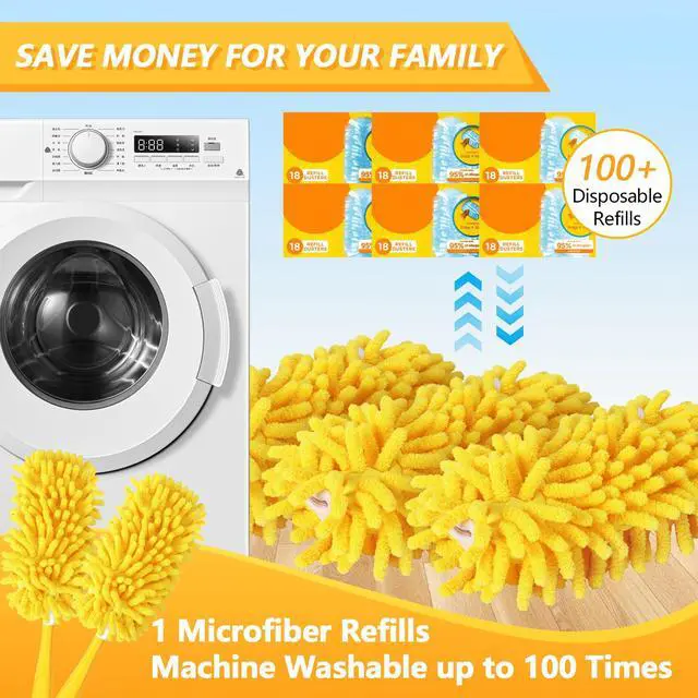 Alt view image 2 of 7 - Reusable Chenille Duster Refill Compatible with Swiffer Duster