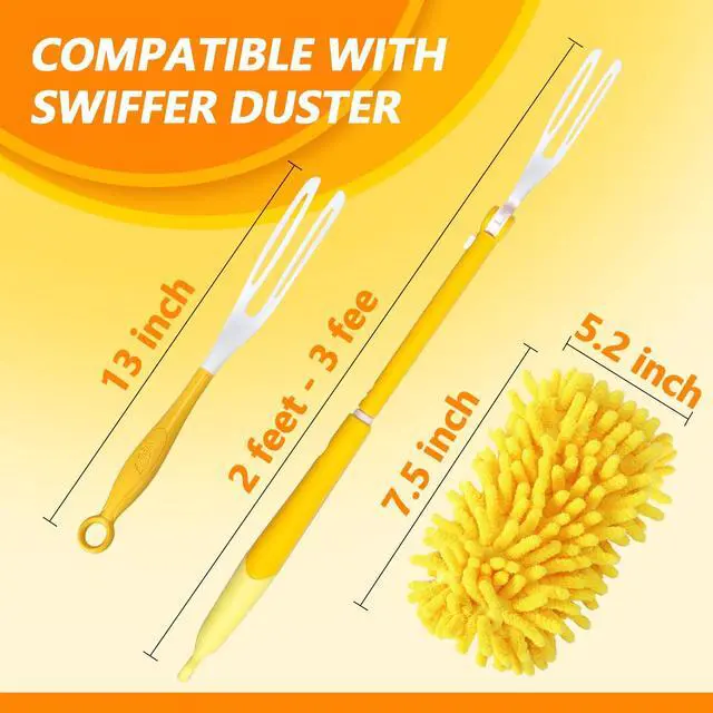 Alt view image 3 of 7 - Reusable Chenille Duster Refill Compatible with Swiffer Duster