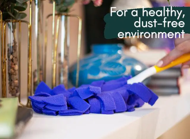 Alt view image 4 of 6 - Fleece Refills for Swiffer Hand Duster - Reusable, Dry Duster - 5-Pack Rainbow (Jewel)