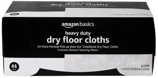 Main image of Heavy Duty Dry Sweeping Cloths, Floor Cleaning, Multi-Surface, Disposable, Trap Dust, Dirt & Pet Hair, Fits Swiffer Sweeper Mop Heads, 44 Count
