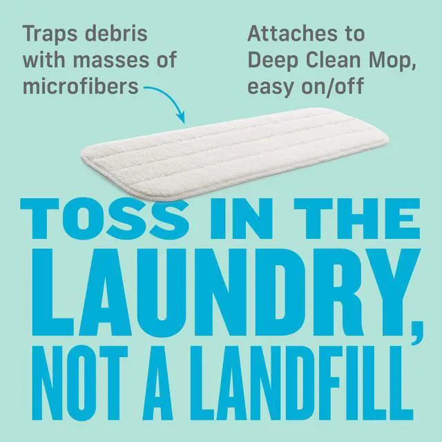 Alt view image 3 of 7 - Deep Clean Mop Dusting Head, Reusable Mop Pads - 1 Pack