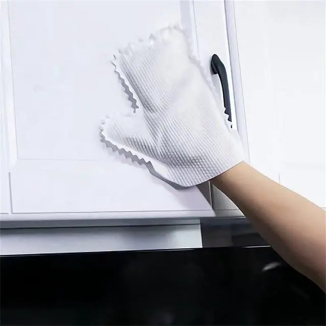 Alt view image 5 of 7 - 20 Pcs Home Dust Removal Gloves, Non Woven Gloves, Dry And Wet Dual-Purpose Cloth, Household Dishwashing And Dust Removal Cloth,Microfiber Fish Scale Cleaning Duster Glove, Disposable Cloth Gloves