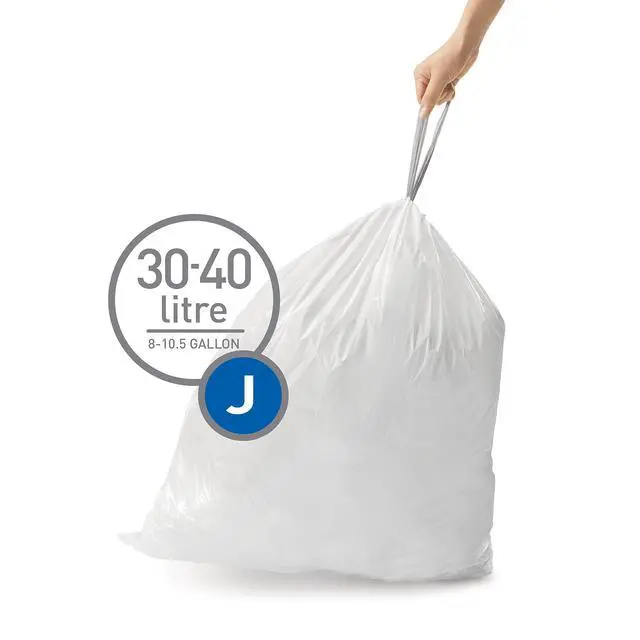 Alt view image 2 of 6 - J Custom Fit Trash Can Liner, 3 refill packs (60 Count), 30-45 Liter / 8-12 Gallon
