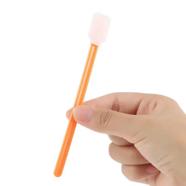 Alt view image 5 of 7 - Foam Swab Sticks (100 pcs Large Rectangular Foam Tips, 5.25", ) Cleanroom Cleaning Swab Sponge Stick for Inkjet Printer, Optical Instruments, Car Detailing